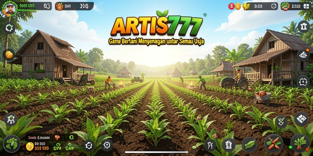 Gameplay seru ARTIS777 dengan berbagai tanaman dan hewan.