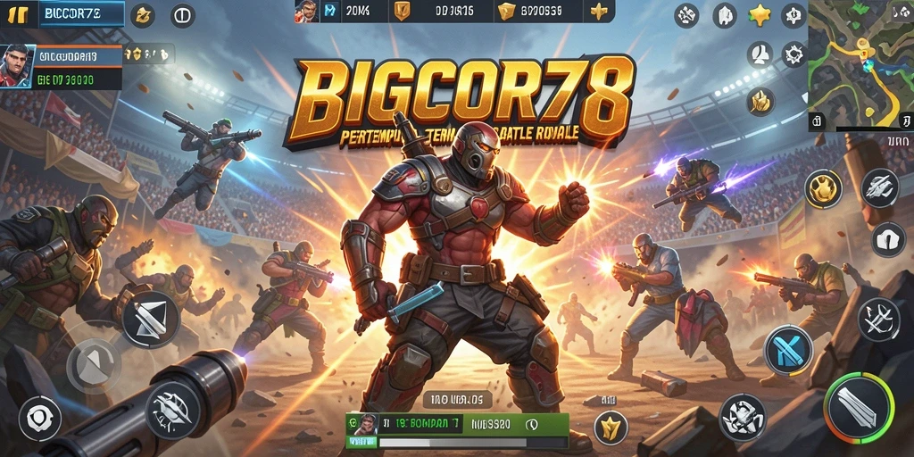 Tangkapan layar menunjukkan aksi seru di BIGCOR78 dengan grafis yang menarik.