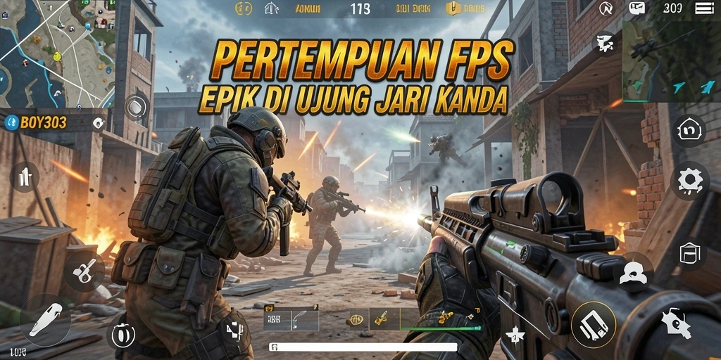 Screenshot utama BOY303 menampilkan aksi tembak-menembak yang mendebarkan.