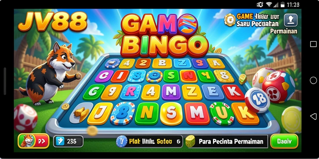Screenshot JV88 menampilkan gameplay Bingo yang seru dan interaktif.