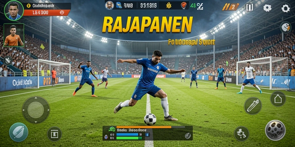 Tampilan utama gameplay RAJAPANEN yang seru dan penuh aksi olahraga.