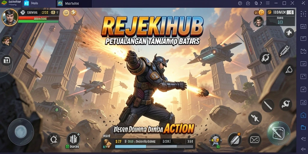 Gameplay intens yang menampilkan pertarungan seru di REJEKIHUB.