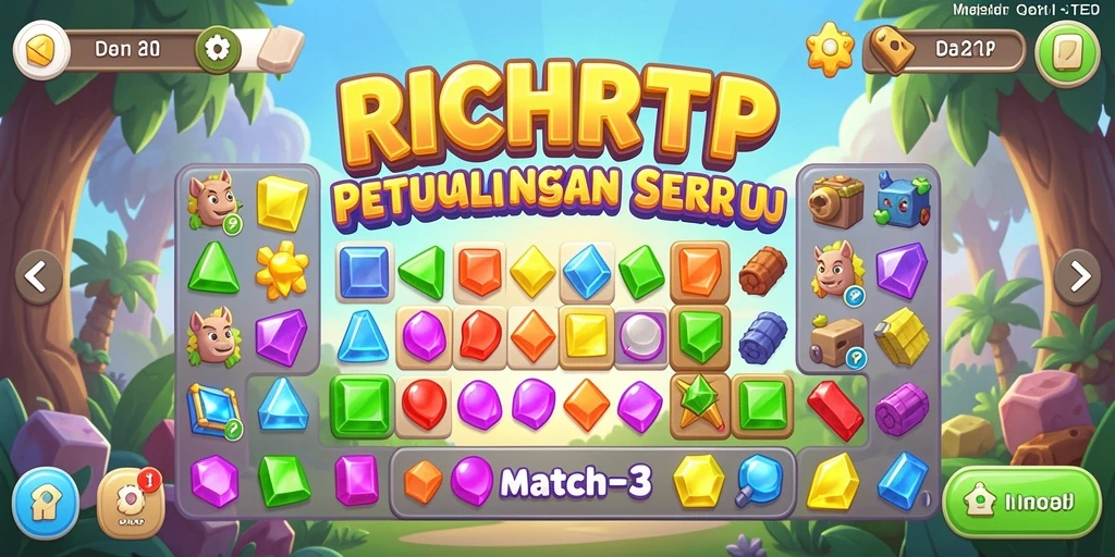 Tampilan gameplay RICHRTP yang penuh warna dan dinamis.