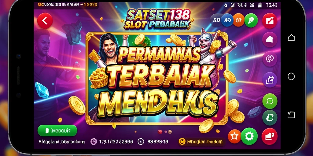 Tampilan gameplay menarik dari SATSET138 yang menunjukkan simbol dan fitur slot.